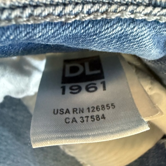 DL1961 Florence Instasculpt Cropped Clifton Jeans Distressed Light‎ Wash - Picture 9 of 11